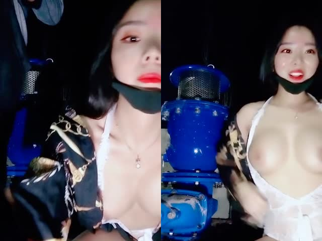渣女来袭深夜户外勾搭路人激情啪啪