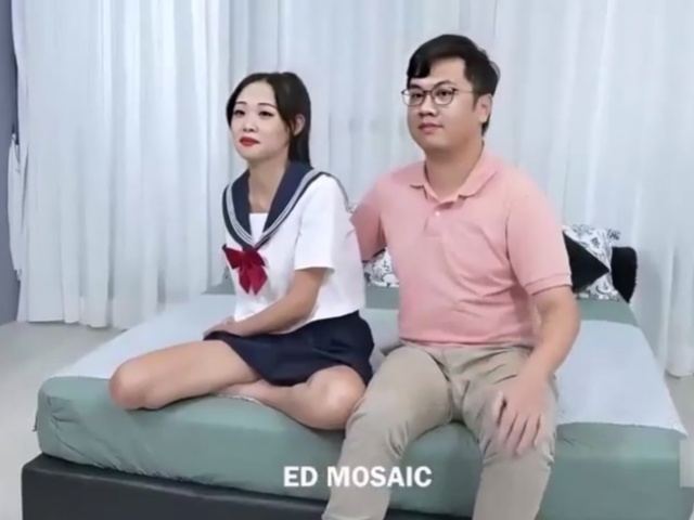 Ed Mosaic男友帶學生妹若若來，6人精液射滿全身！